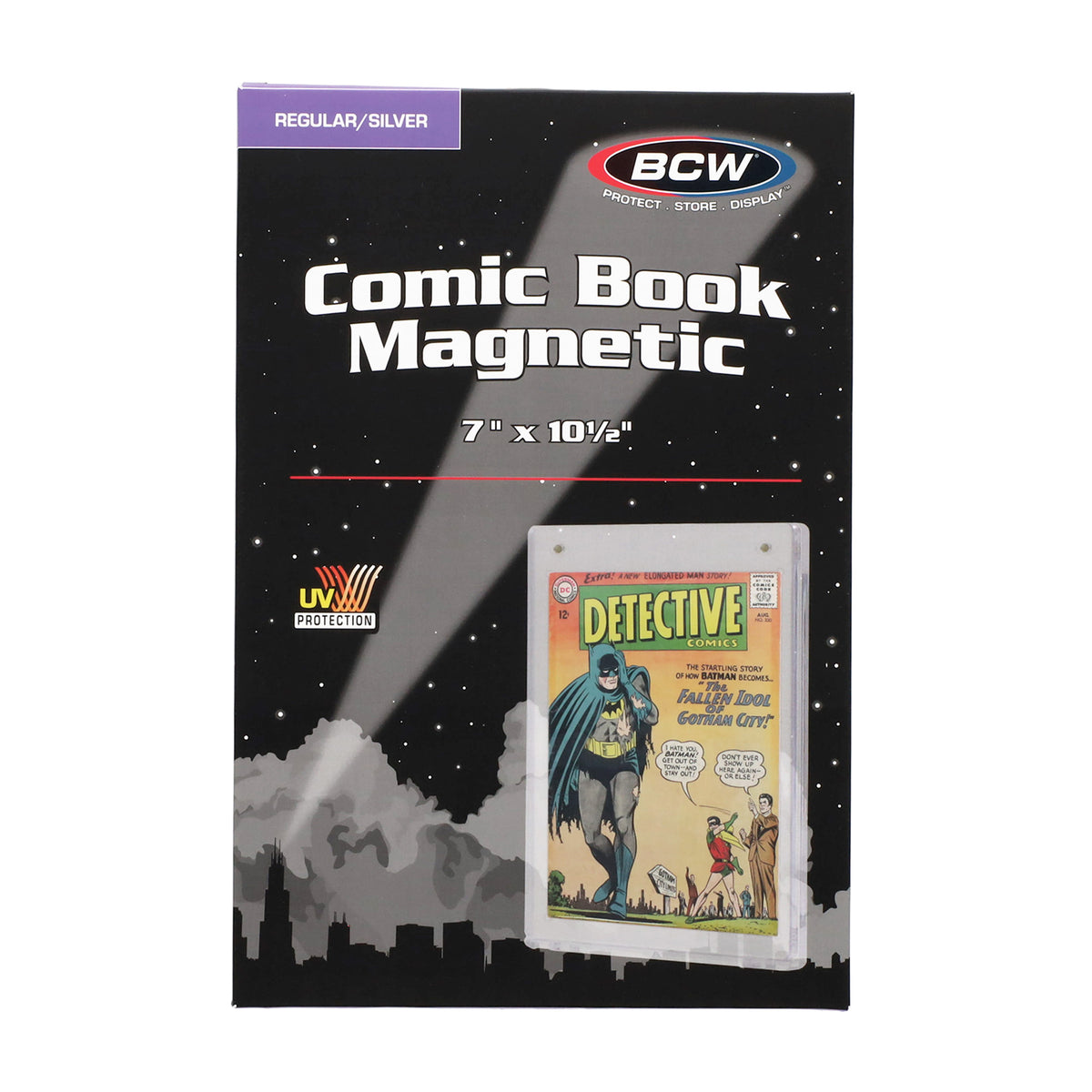 BCW Magnetic Comic Book Holder - Silver – front product view