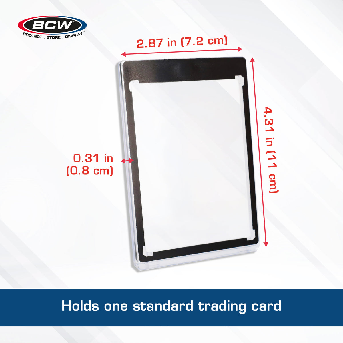 BCW Magnetic Card Holder - 35pt. Black Border – dimensions and specifications