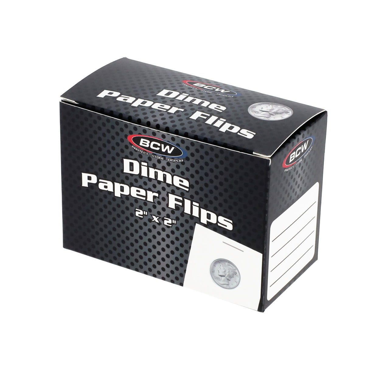 BCW Paper Flips 2 x 2 - Dime – angled view