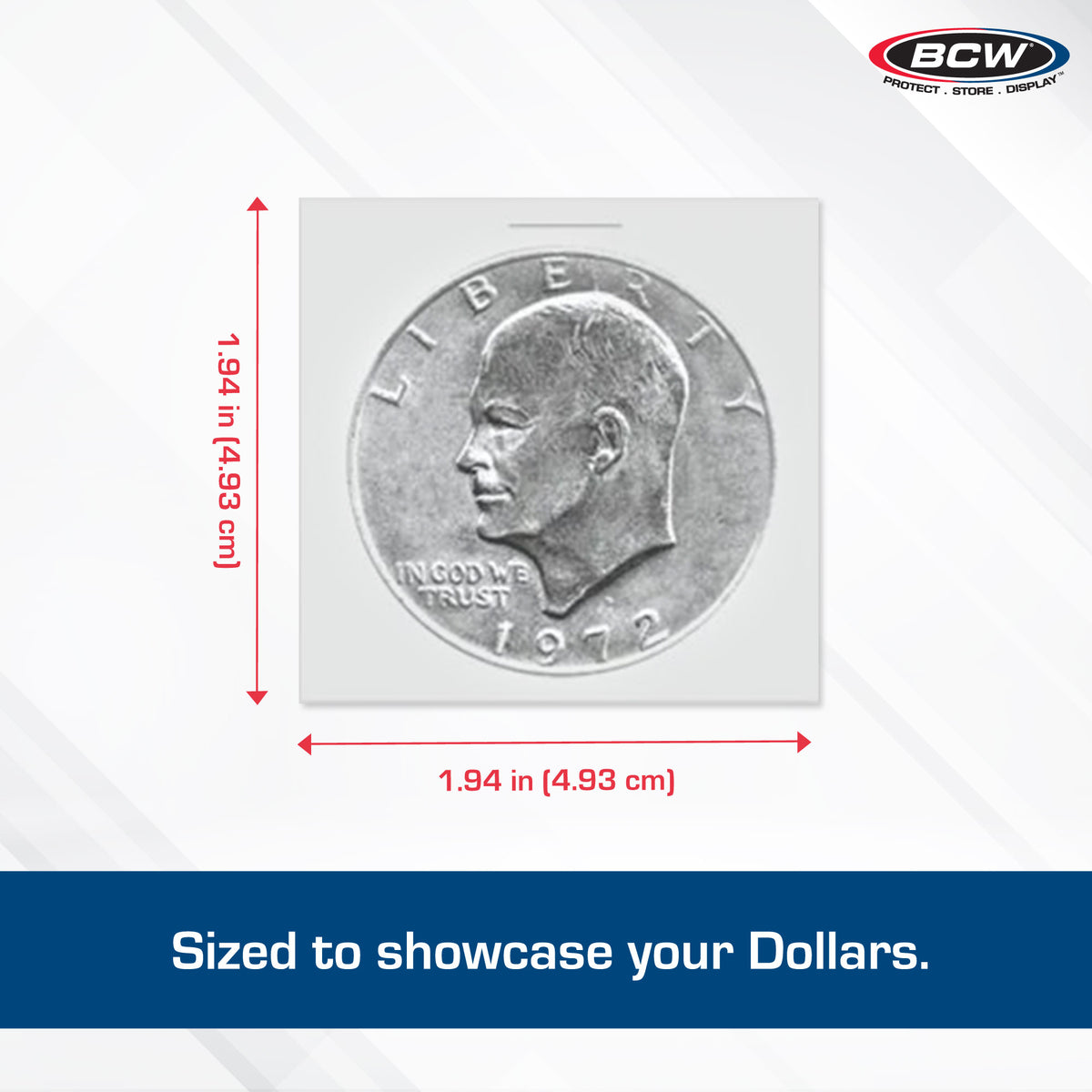 BCW Paper Flips 2 x 2 - Dollar – dimensions and specifications
