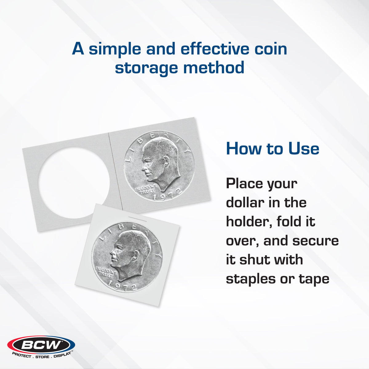 BCW Paper Flips 2 x 2 - Dollar – dimensions and specifications