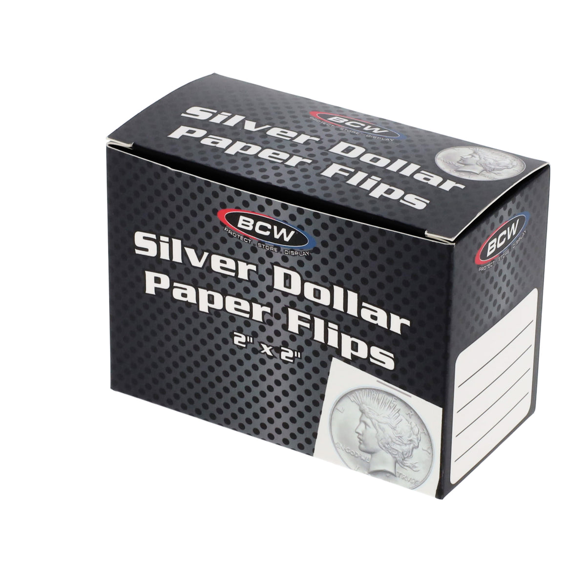 BCW Paper Flips 2 x 2 - Dollar – angled view