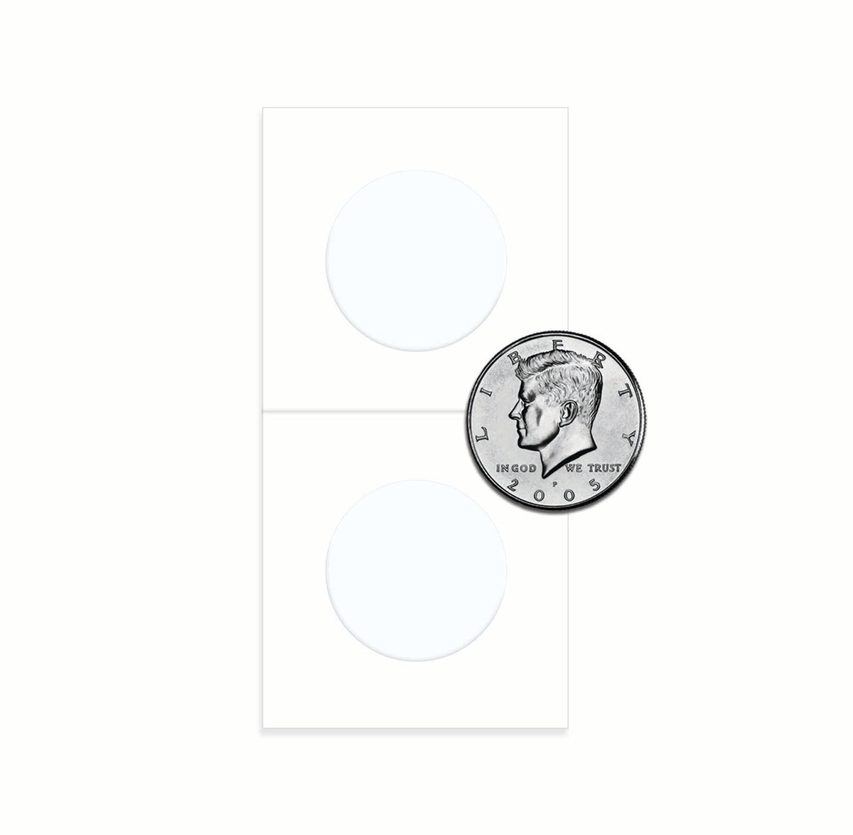 BCW Paper Flips 2 x 2 - Half Dollar – open view