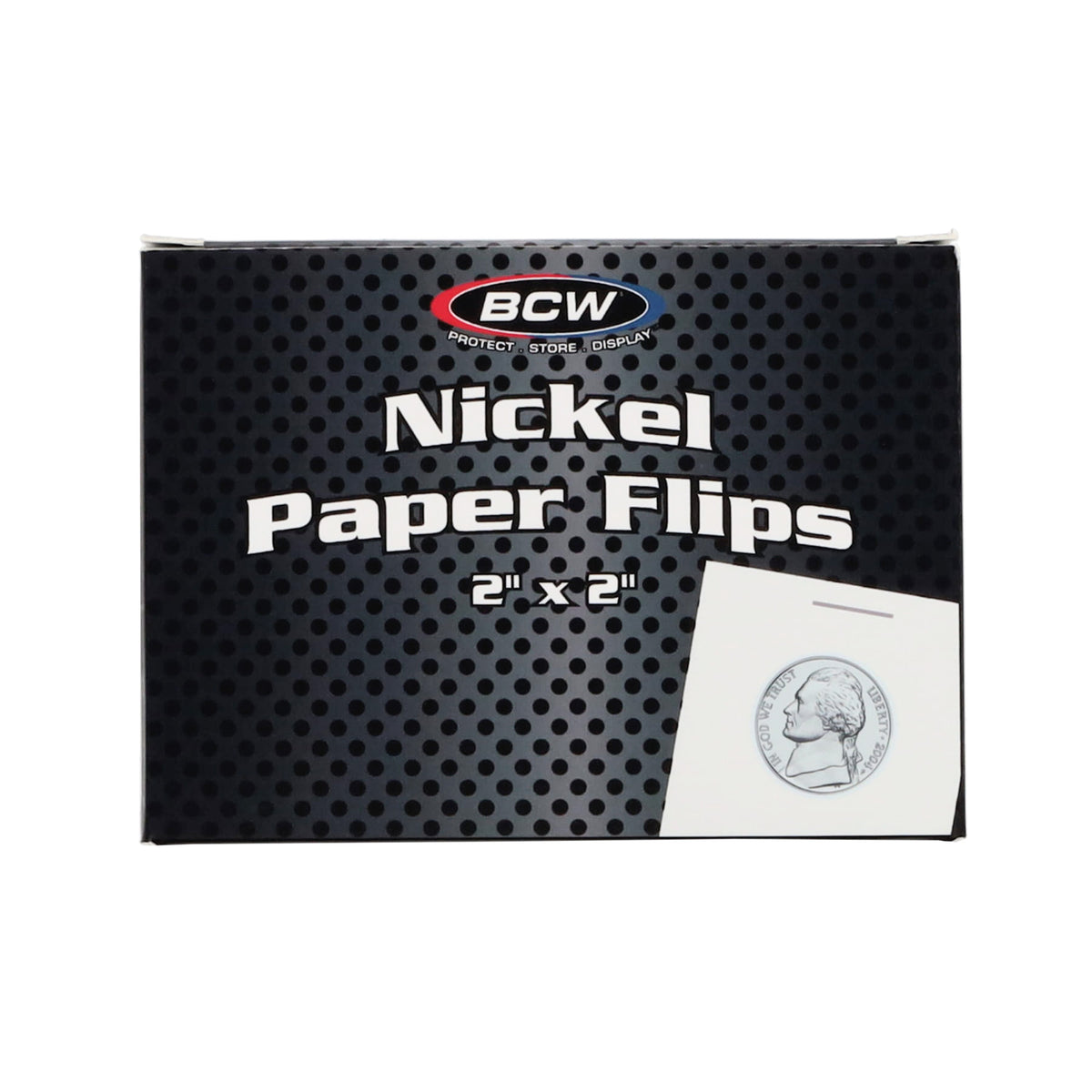 BCW Paper Flips - 2" x 2" - Nickel - Box – front product view