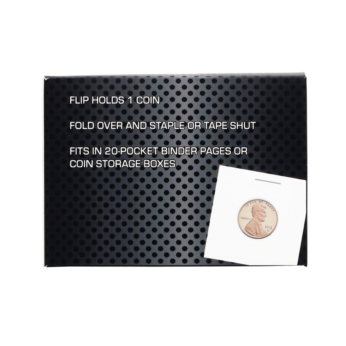 BCW Paper Flips - 2" x 2" - Penny - Box – rear view