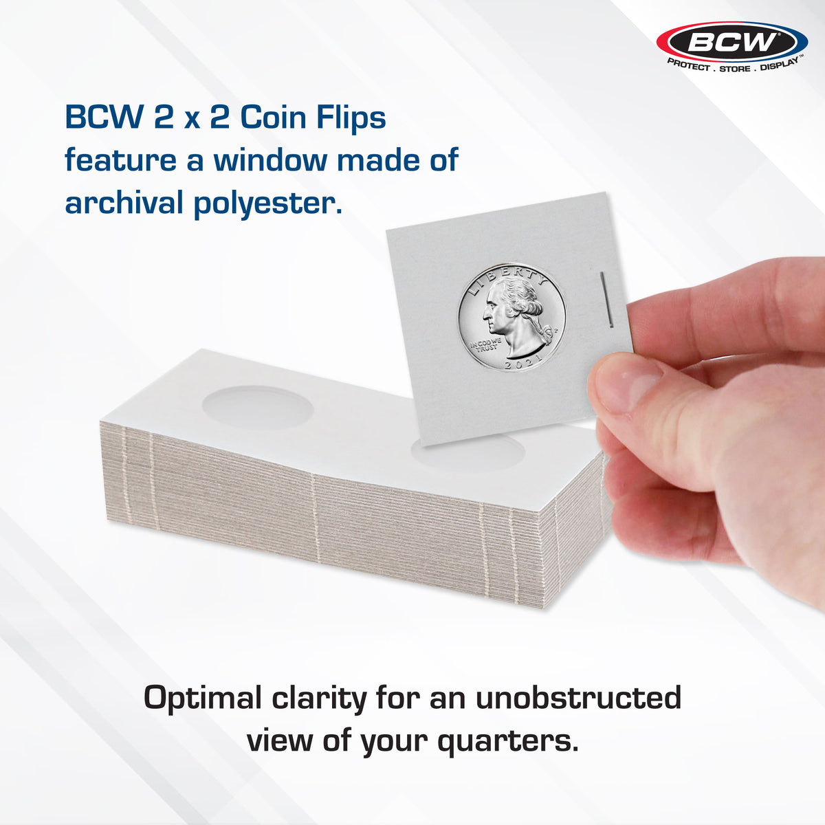 BCW Paper Flips 2 x 2 - Quarter – dimensions and specifications