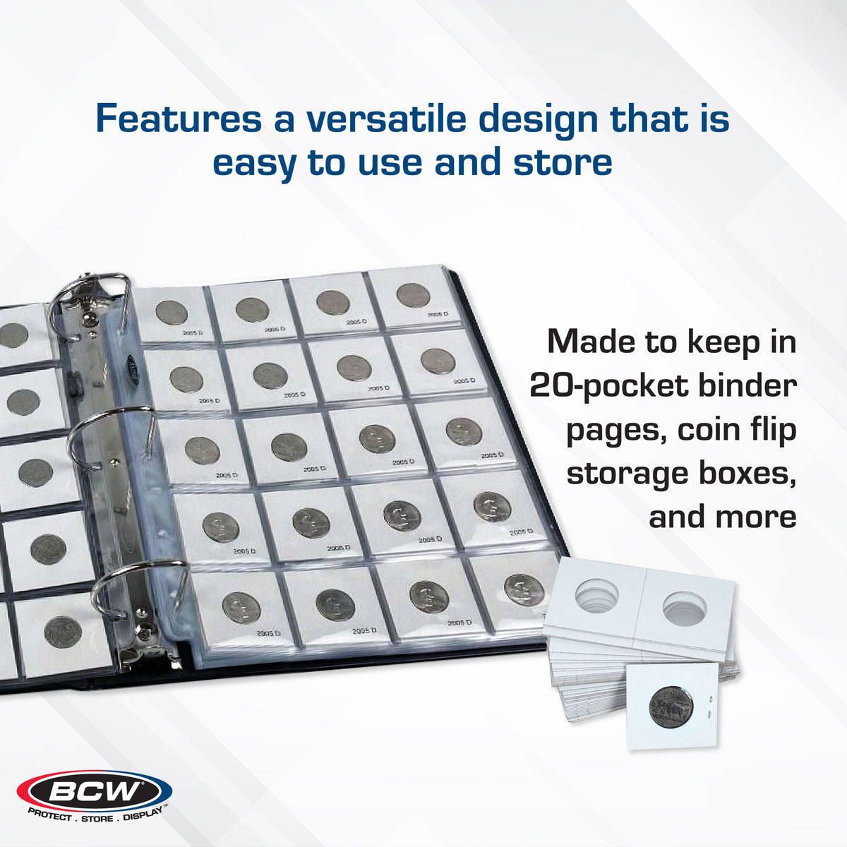 BCW Paper Flips 2 x 2 - Quarter – dimensions and specifications