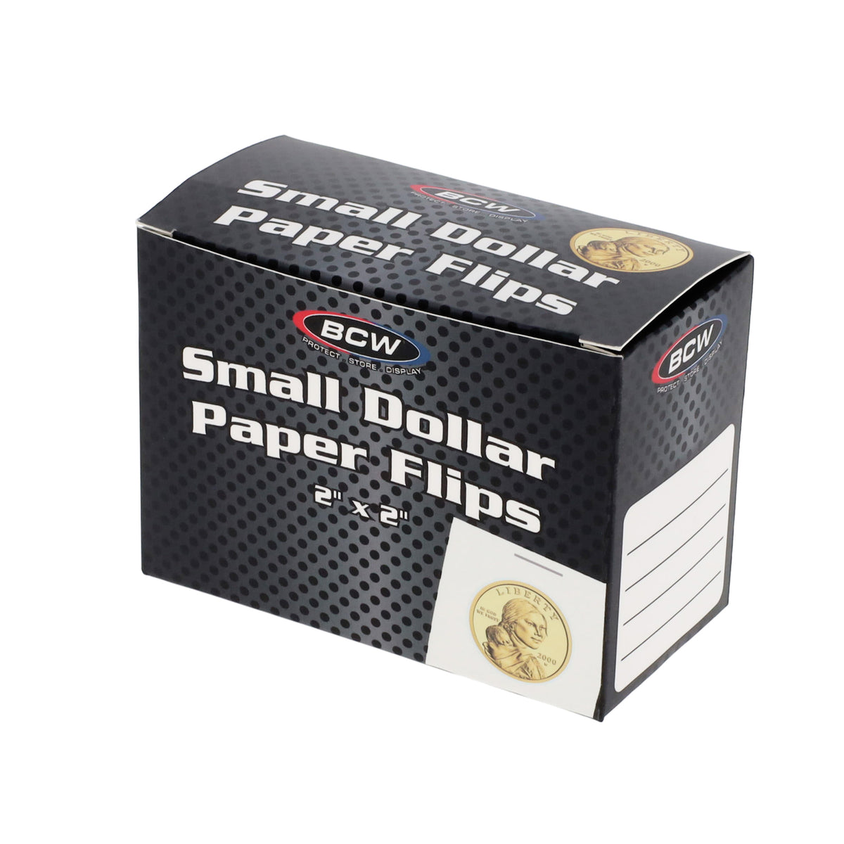 BCW Paper Flips 2 x 2 - Small Dollar – angled view