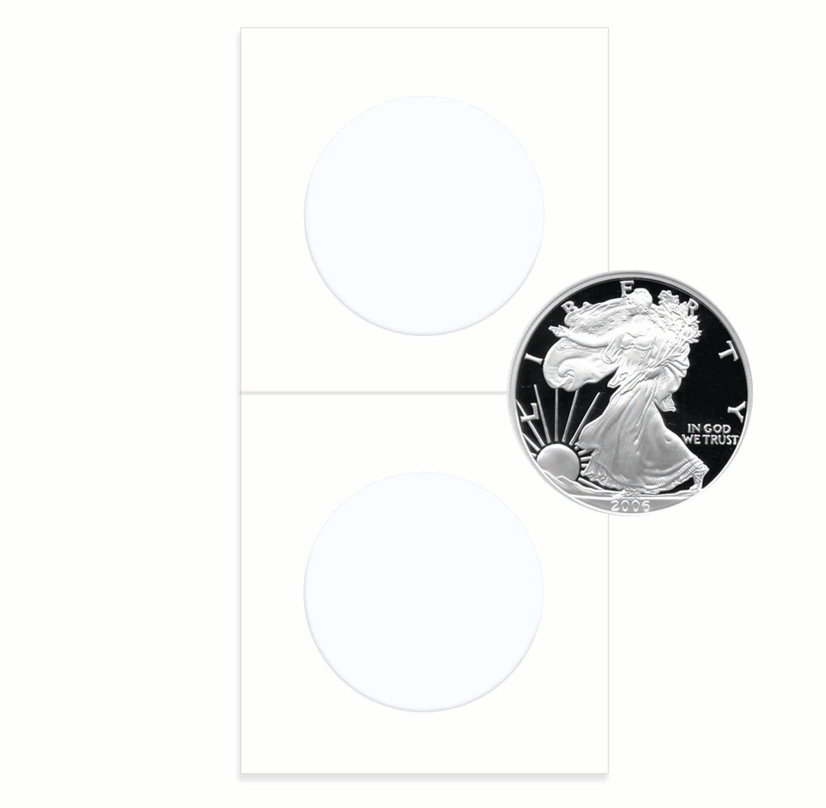 BCW Paper Flips 2.5 x 2.5 - Eagle – open view