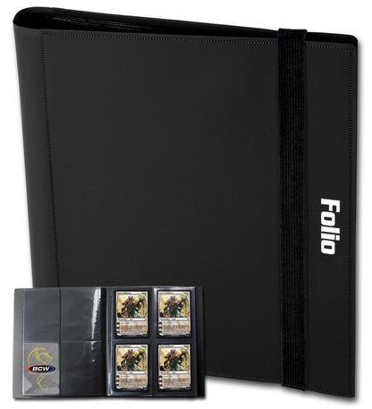 BCW Folio 4-Pocket Album - Black – front product view