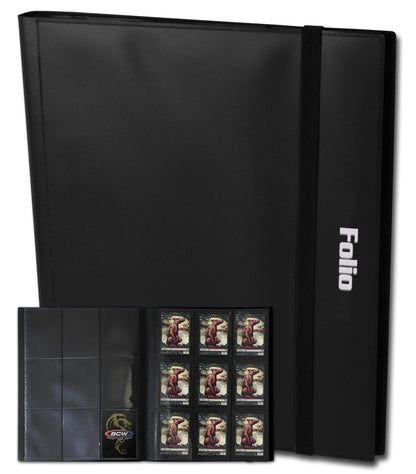 BCW Folio 9-Pocket Album - Black – front product view