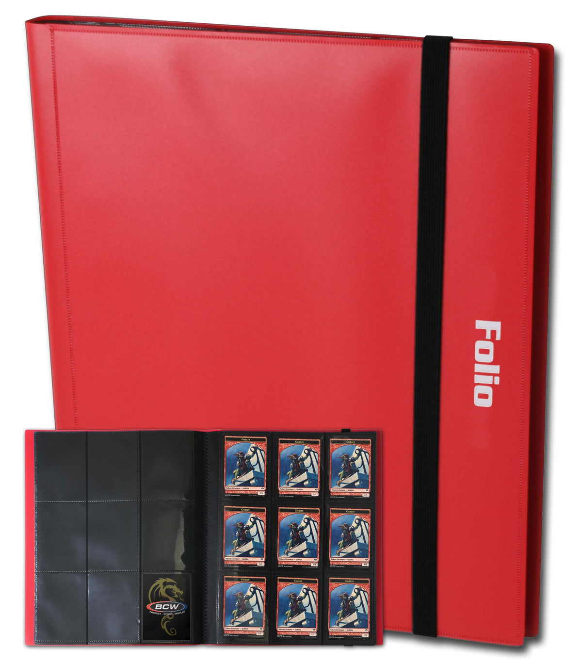 BCW Folio 9-Pocket Album - Red – front product view