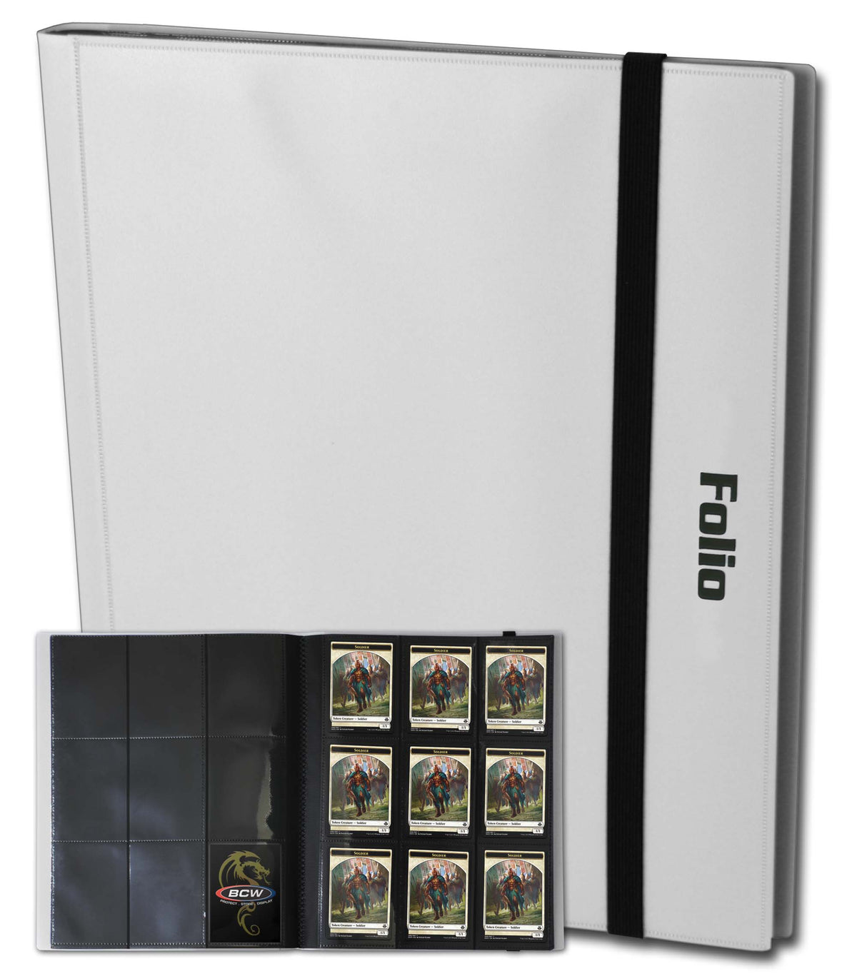 BCW Folio 9-Pocket Album - White – front product view