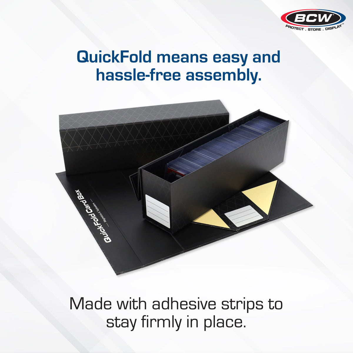 BCW 3 Pack Quickfold Card Boxes - Magnetic & Toploaders – dimensions and specifications