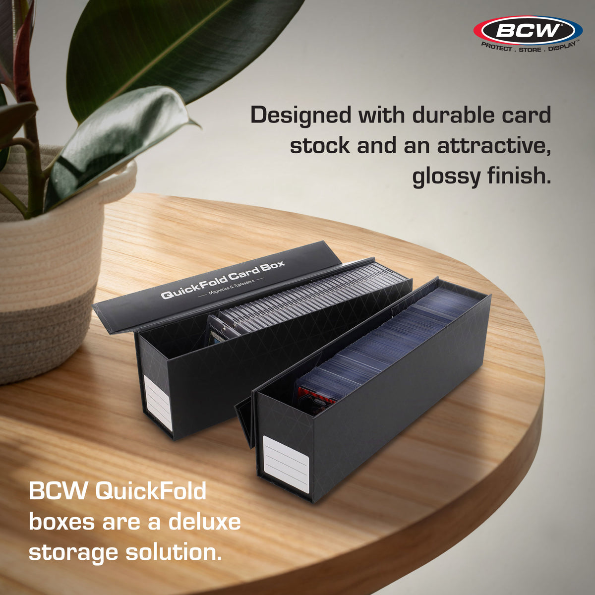 BCW 3 Pack Quickfold Card Boxes - Magnetic & Toploaders – dimensions and specifications