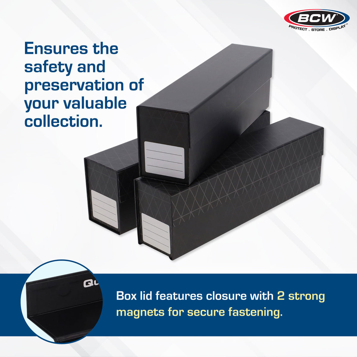 BCW 3 Pack Quickfold Card Boxes - Magnetic & Toploaders – dimensions and specifications