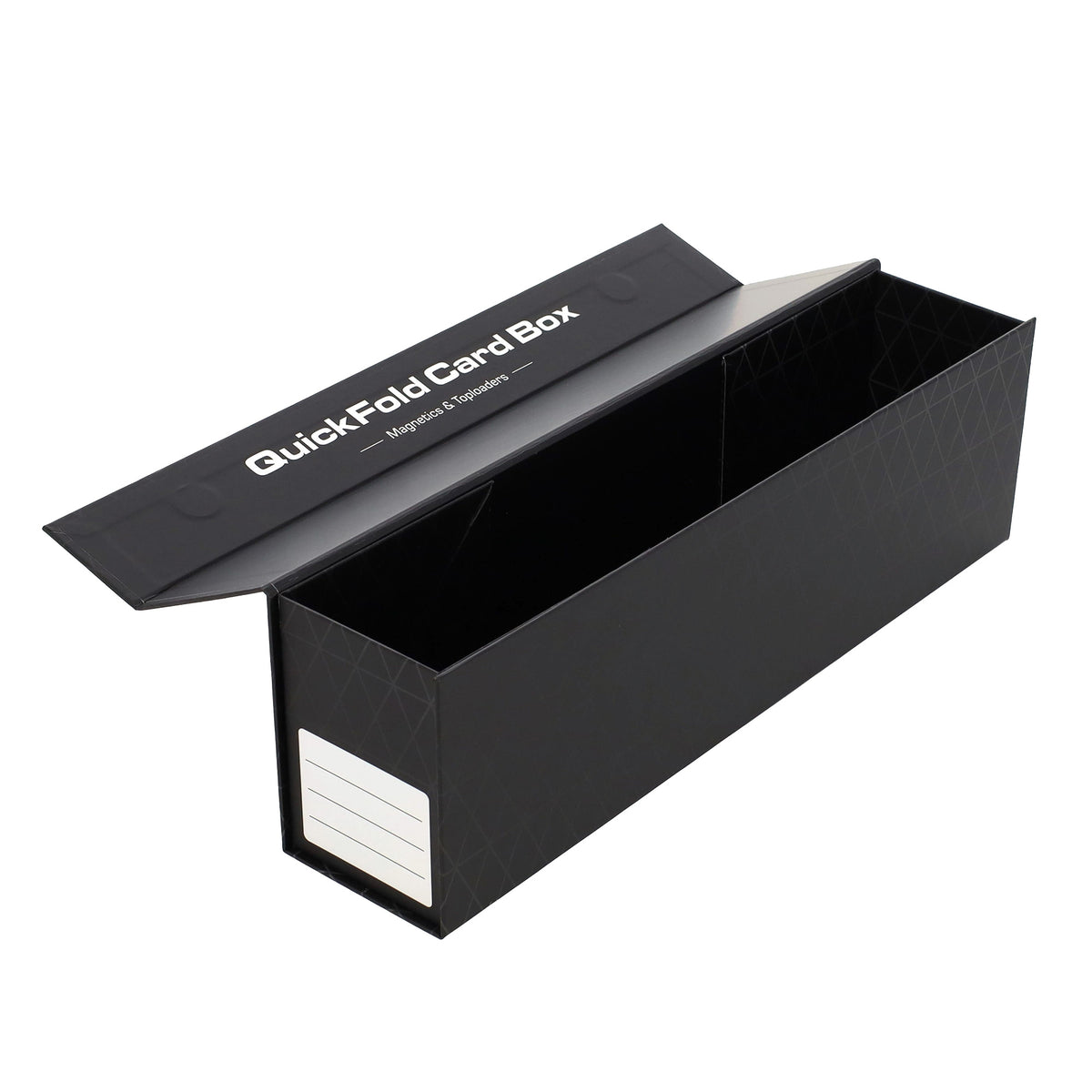 BCW 3 Pack Quickfold Card Boxes - Magnetic & Toploaders – open view