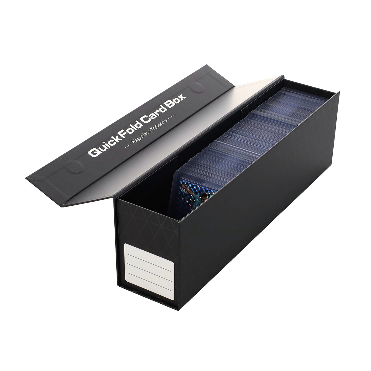 BCW 3 Pack Quickfold Card Boxes - Magnetic & Toploaders – open view