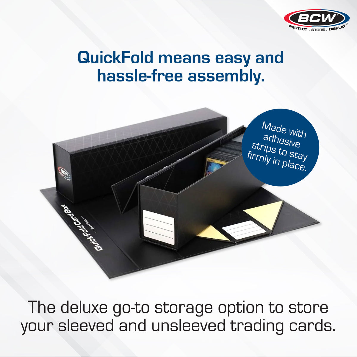 BCW 3 Pack Quickfold Card Boxes - Sleeved Cards – dimensions and specifications