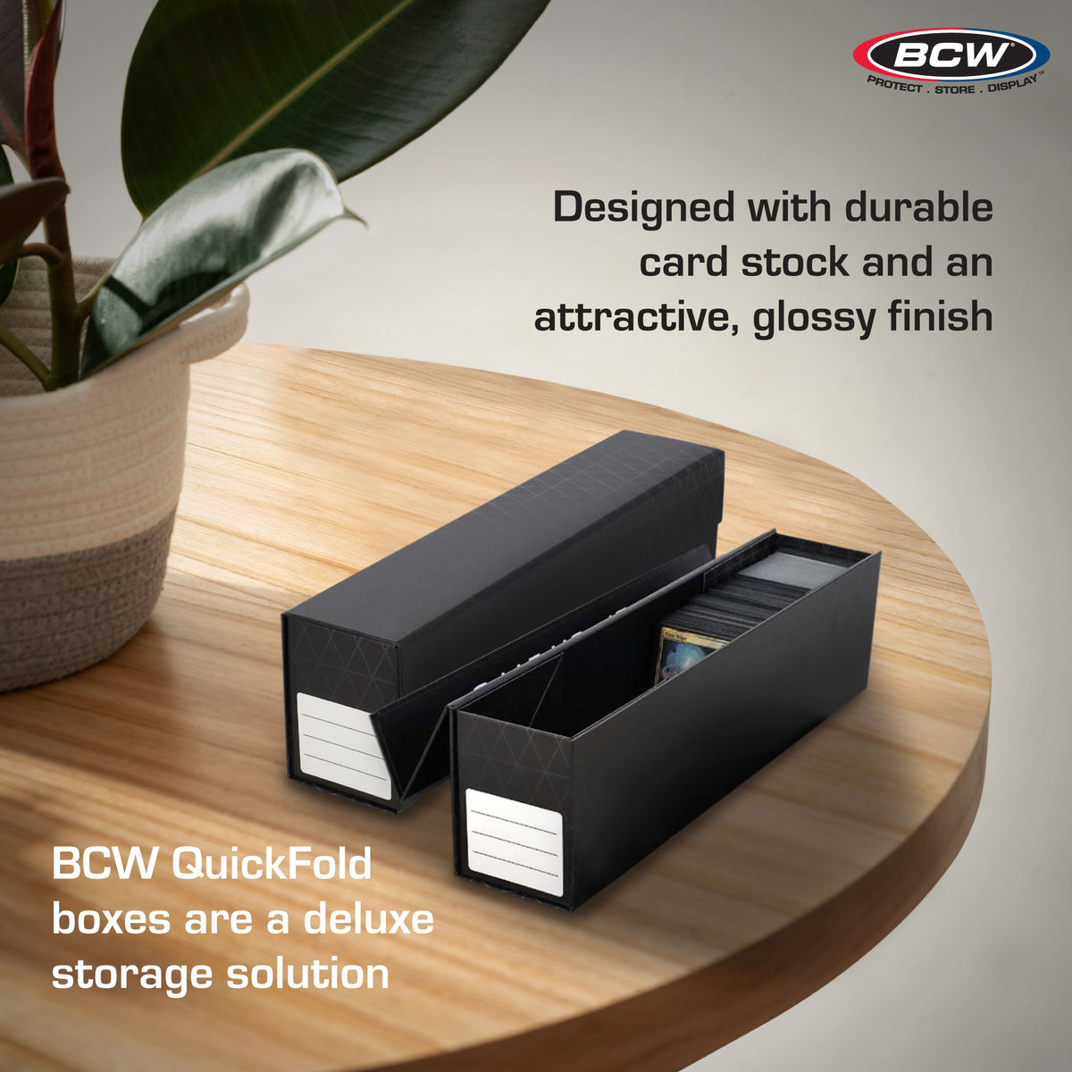 BCW 3 Pack Quickfold Card Boxes - Sleeved Cards – dimensions and specifications