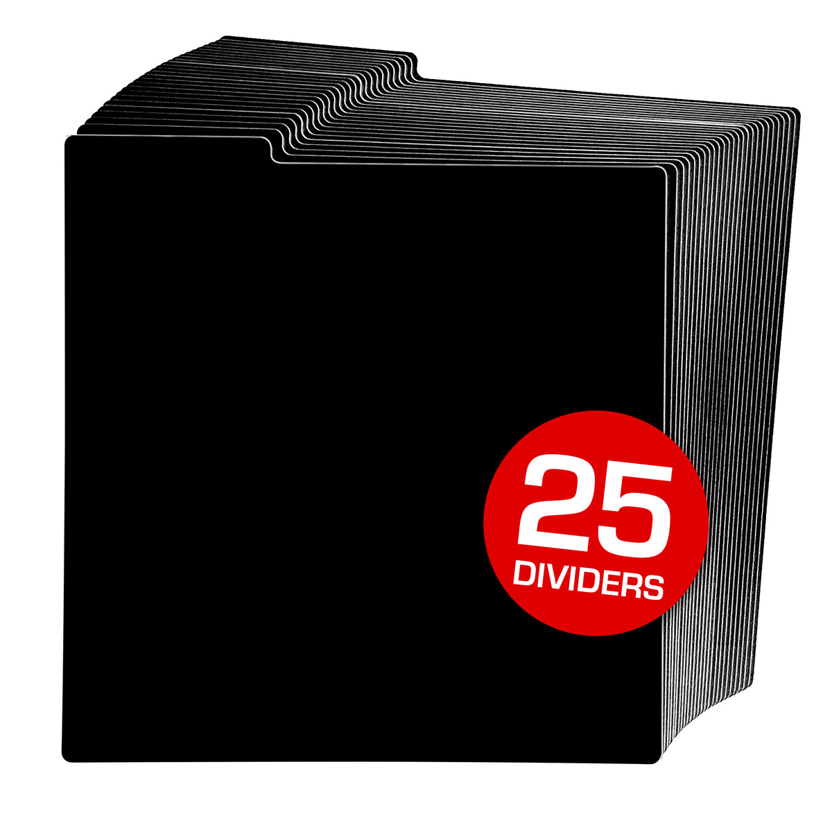 BCW 12-Inch Record Divider - Black – front product view