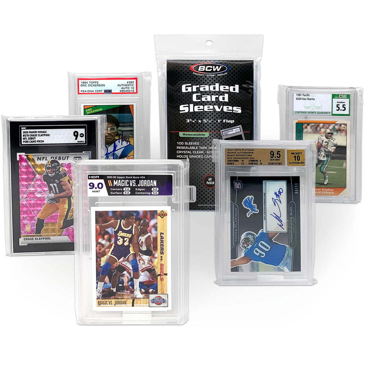 BCW Resealable Graded Card Sleeves – front product view