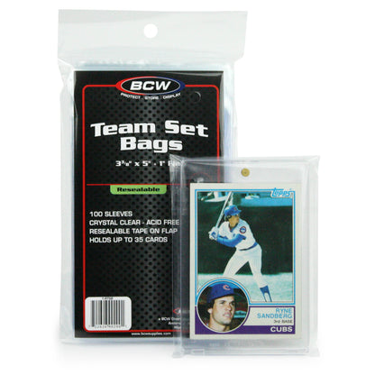 BCW Resealable Team Set Bags – front product view