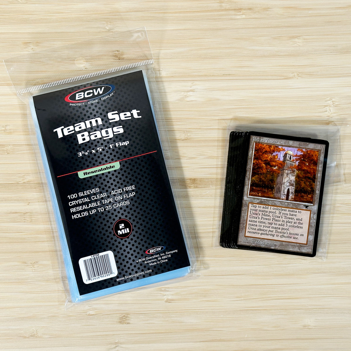 BCW Resealable Team Set Bags – front product view