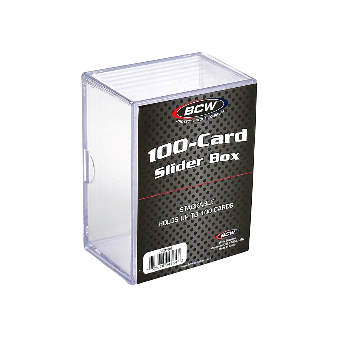 BCW 2-Piece Slider Box - 100 Count – front product view