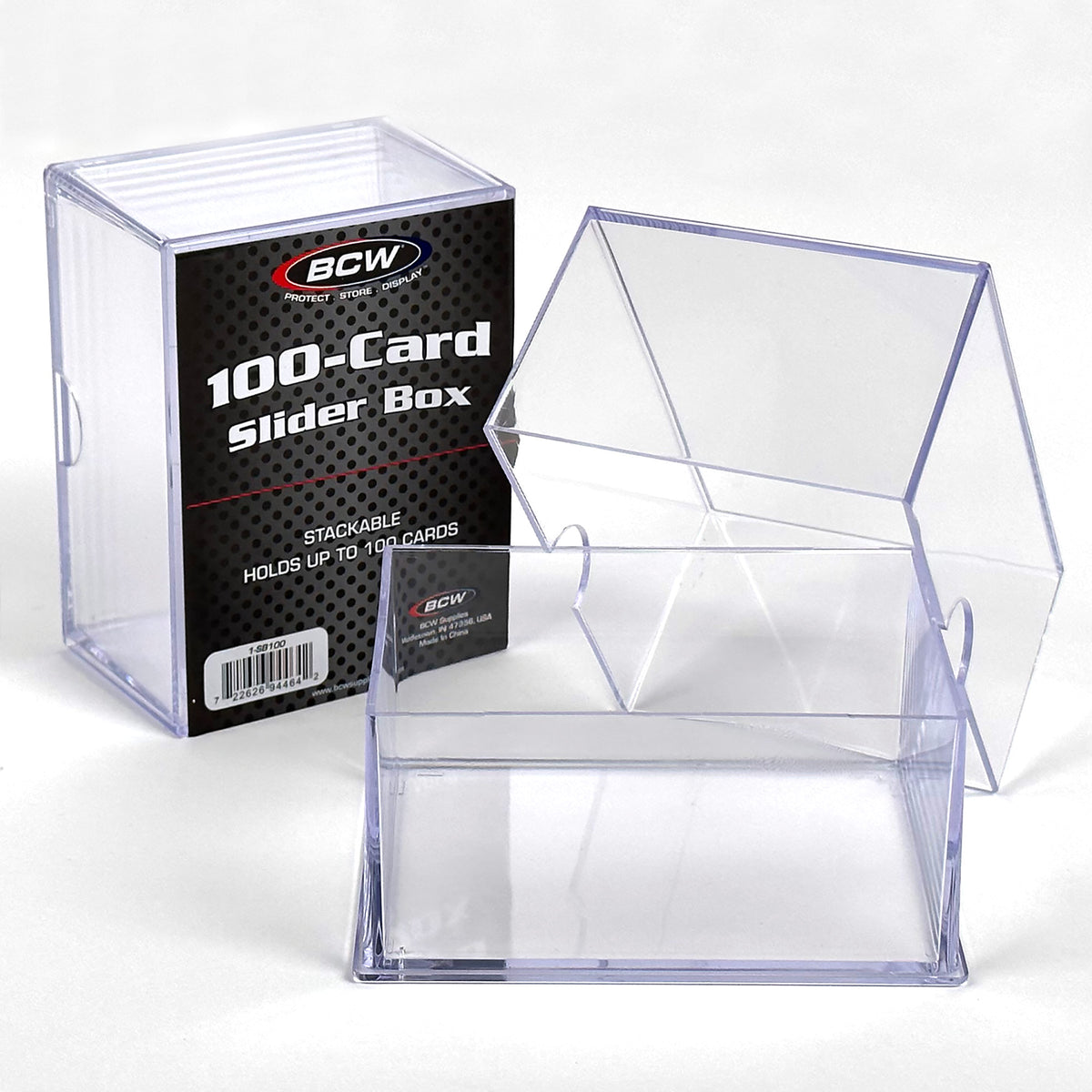 BCW 2-Piece Slider Box - 100 Count – front product view