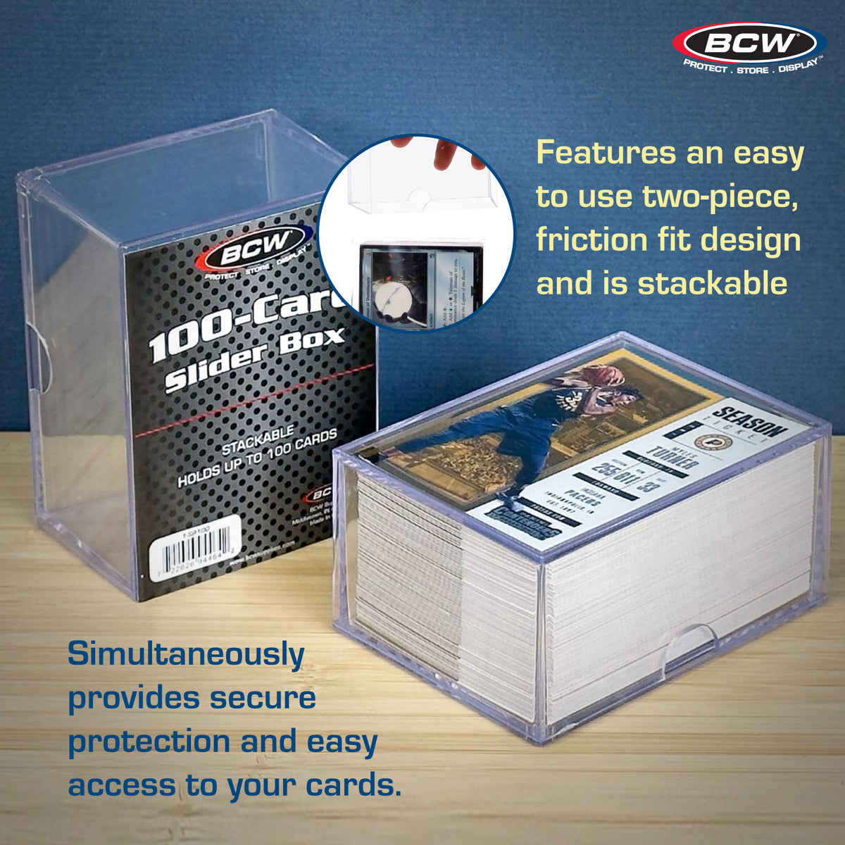 BCW 2-Piece Slider Box - 100 Count – dimensions and specifications