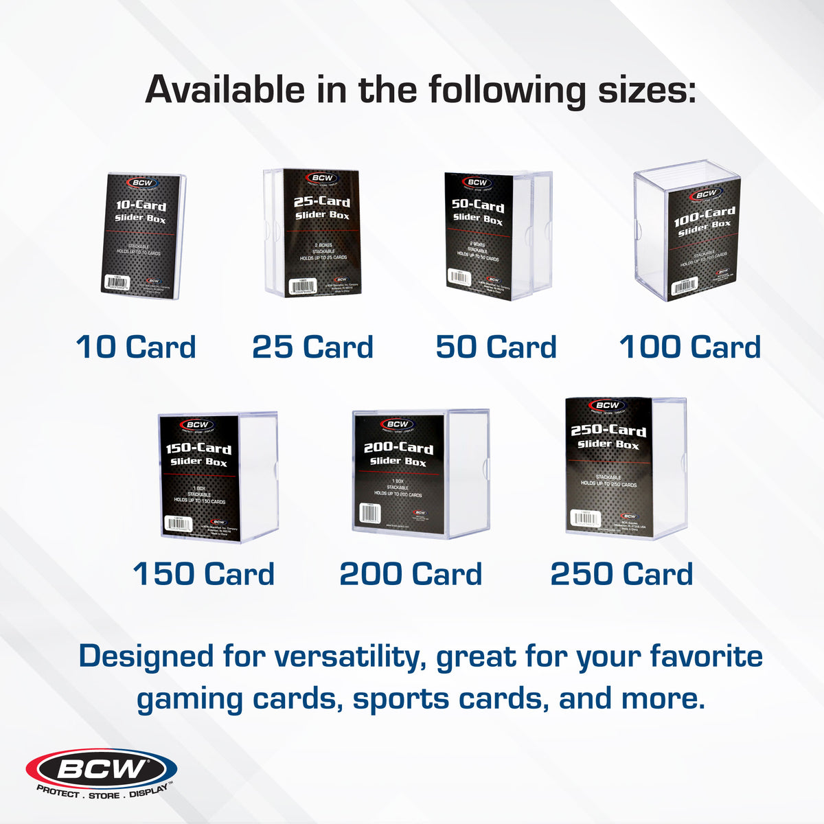 BCW 2-Piece Slider Box - 100 Count – dimensions and specifications