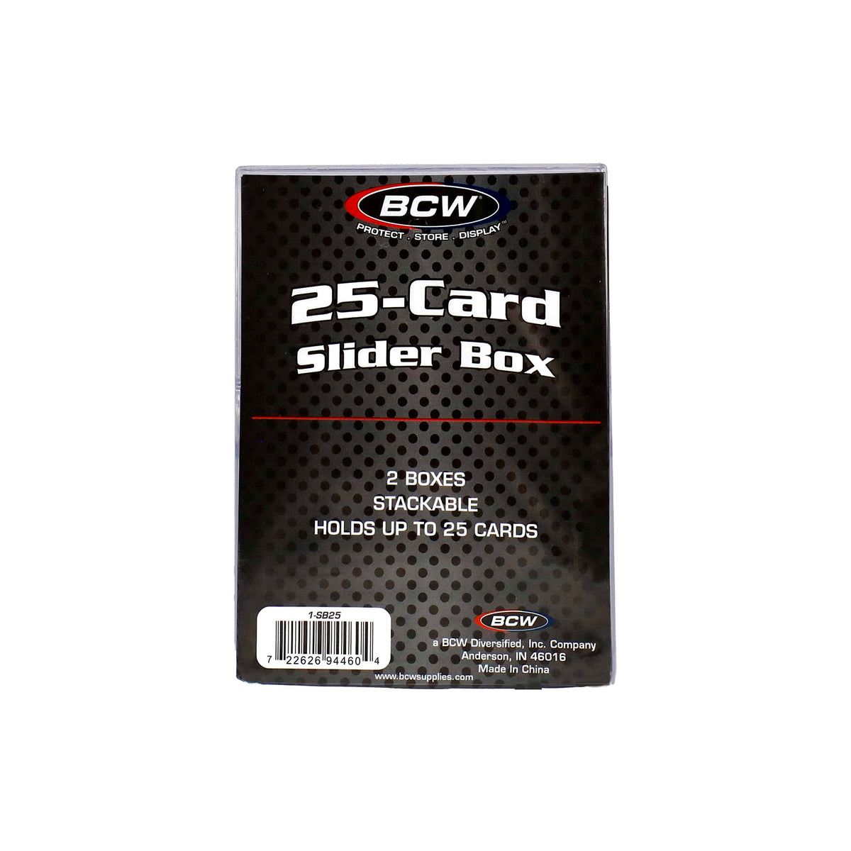 BCW 2-Piece Slider Box - 25 Count – front product view