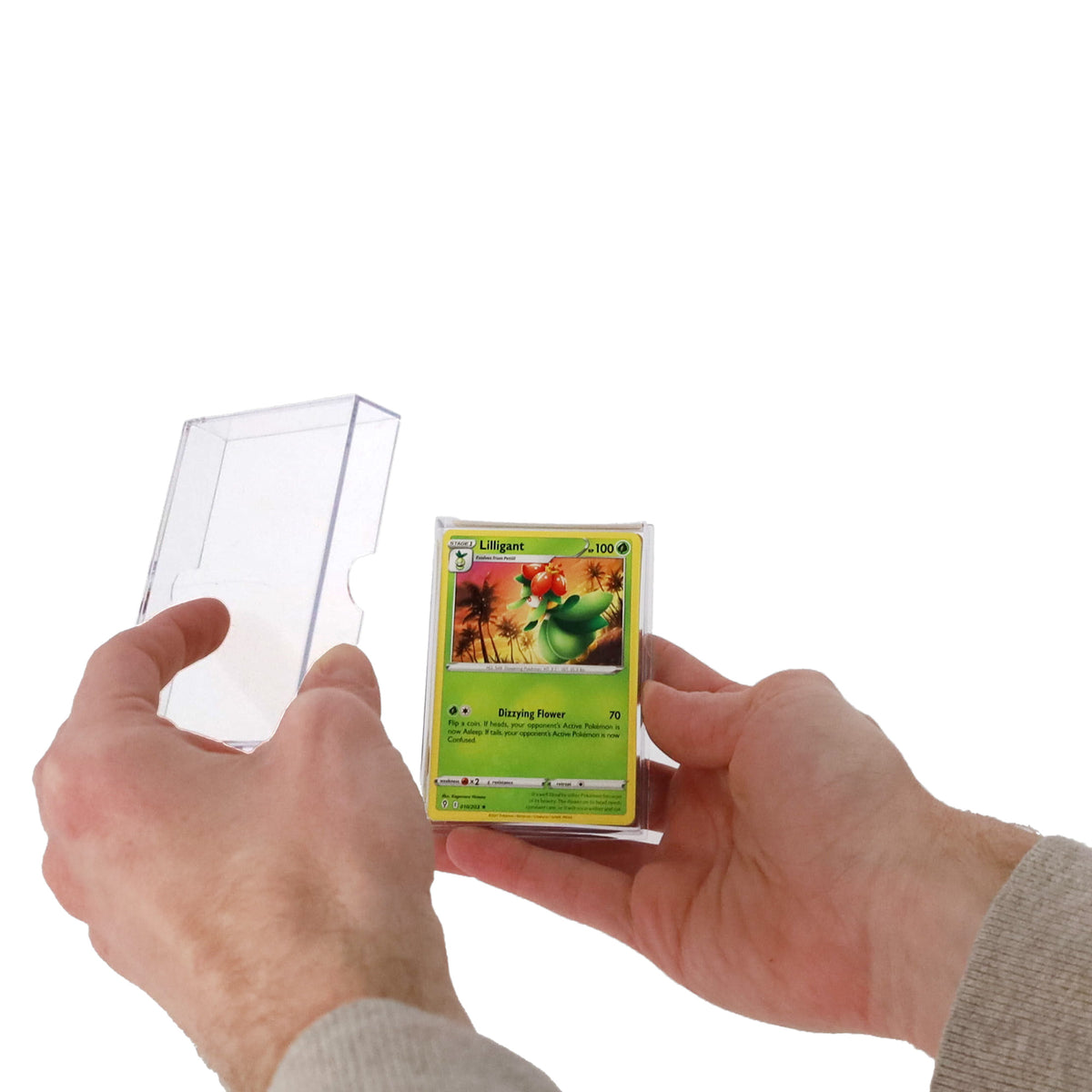 BCW 2-Piece Slider Box - 35 Count – in-use view