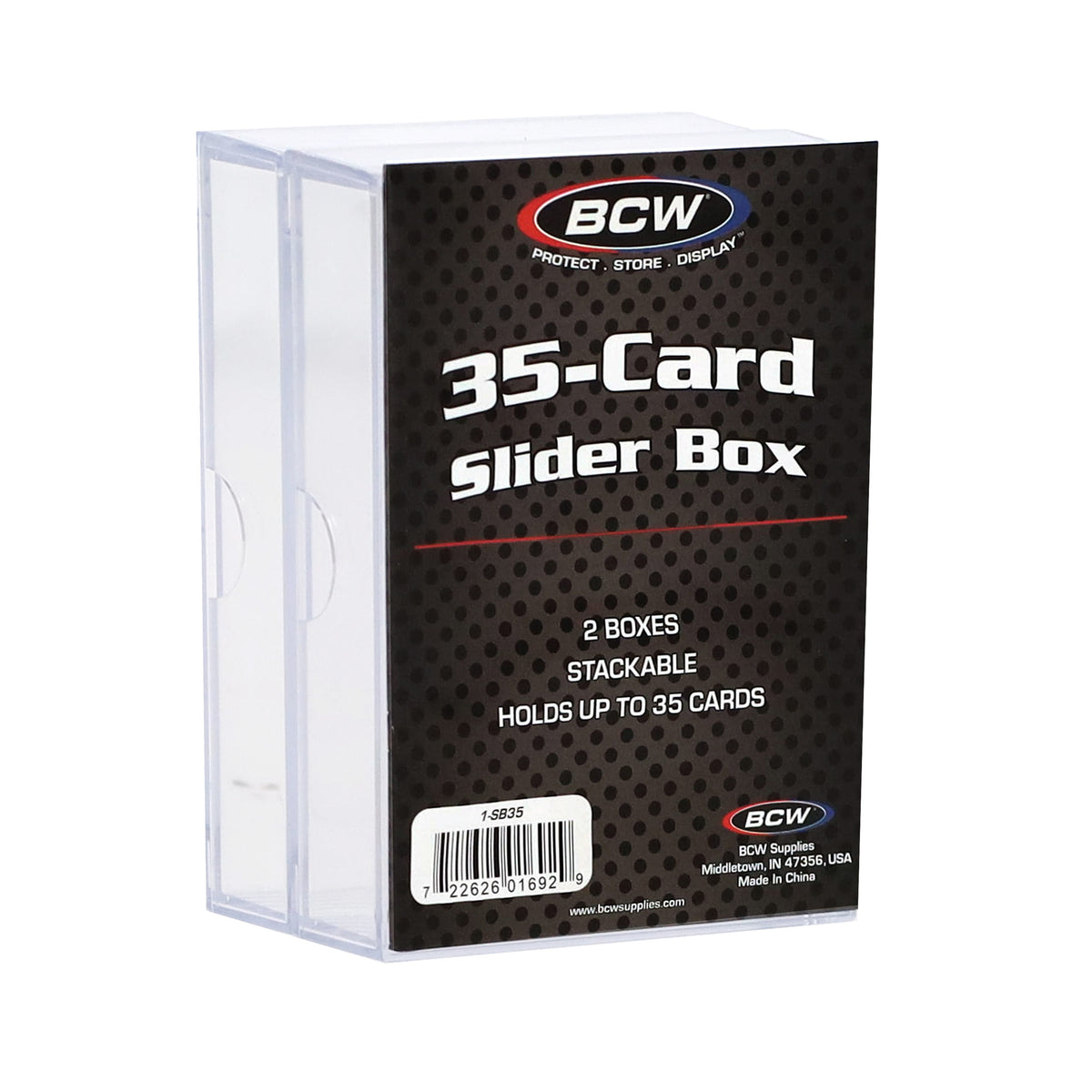 BCW 2-Piece Slider Box - 35 Count – front product view