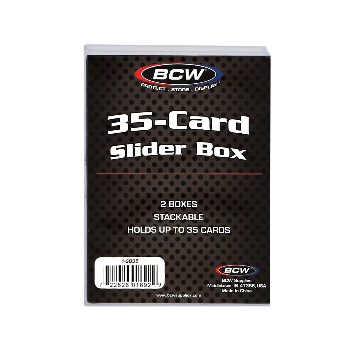 BCW 2-Piece Slider Box - 35 Count – front product view