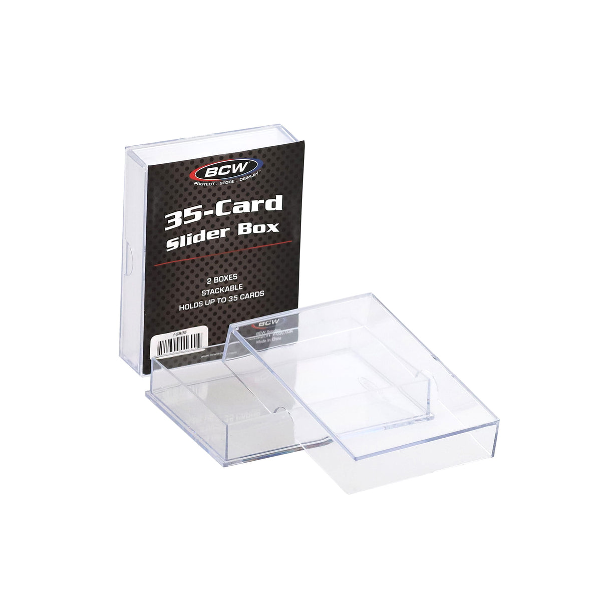 BCW 2-Piece Slider Box - 35 Count – front product view