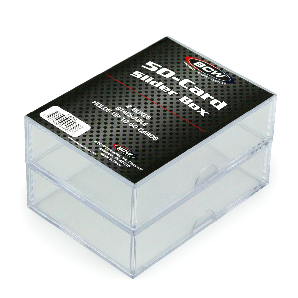 BCW 2-Piece Slider Box - 50 Count – front product view