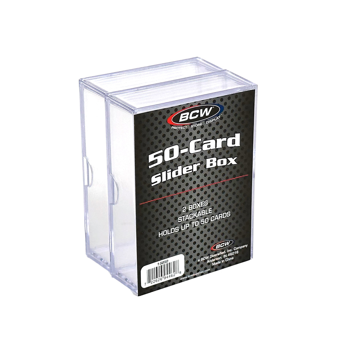BCW 2-Piece Slider Box - 50 Count – front product view