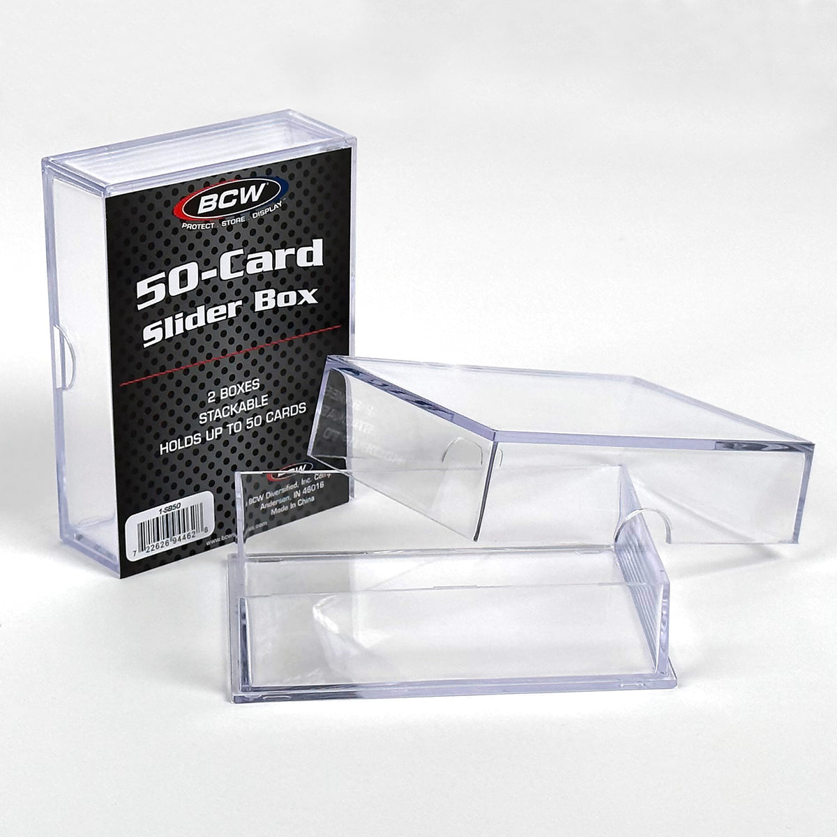 BCW 2-Piece Slider Box - 50 Count – front product view