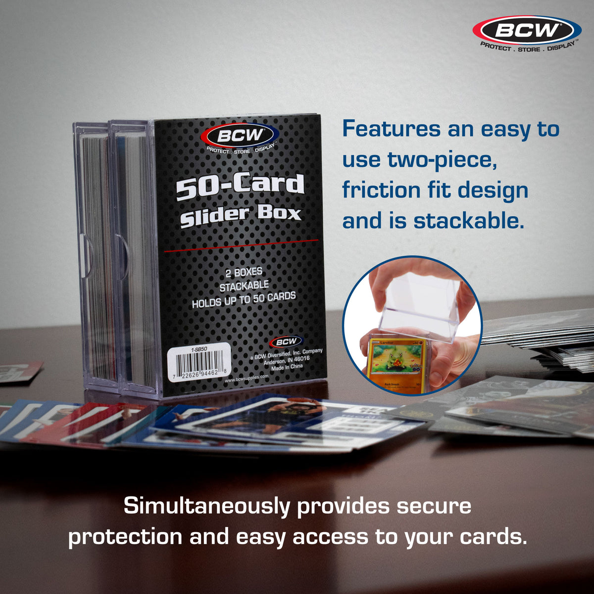 BCW 2-Piece Slider Box - 50 Count – dimensions and specifications