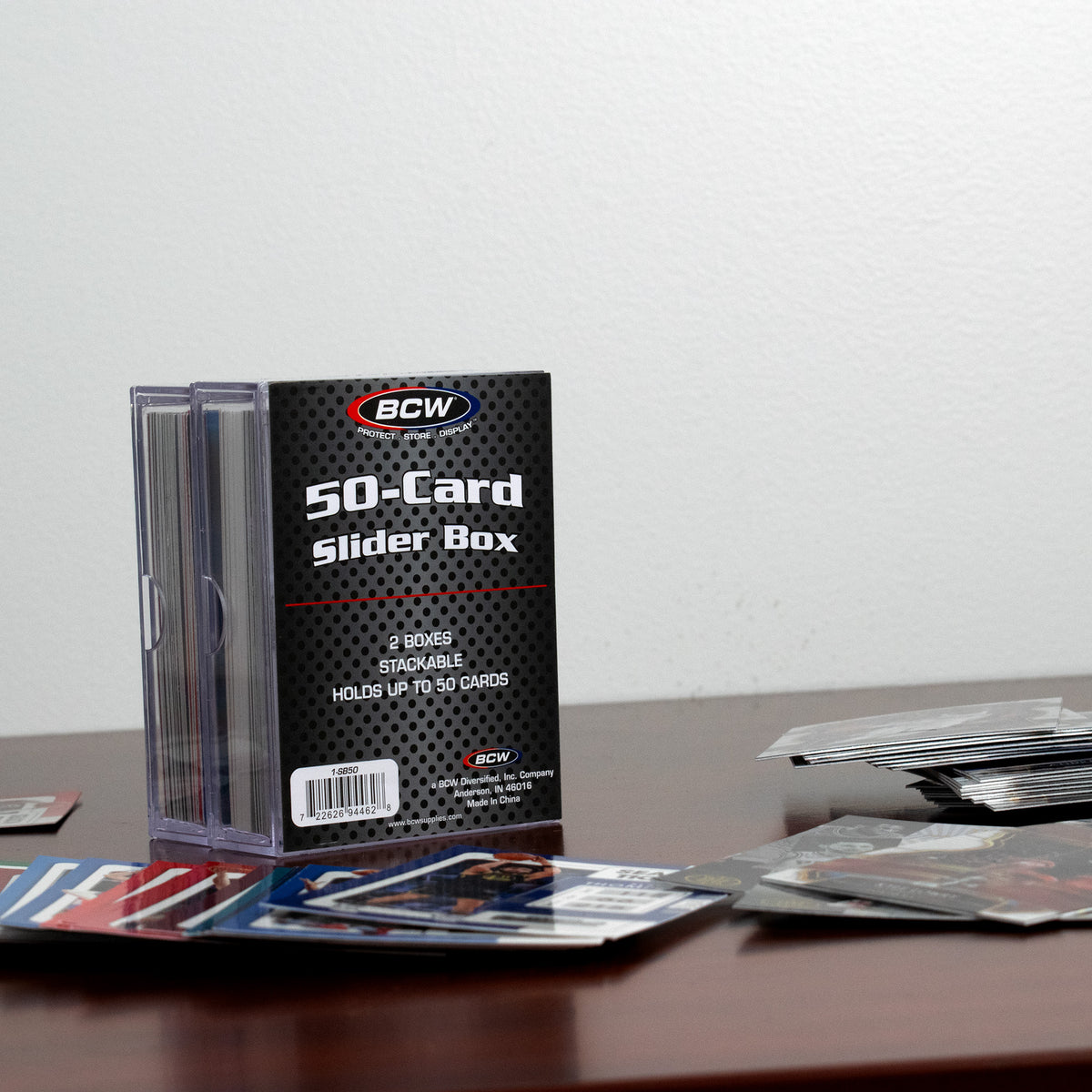 BCW 2-Piece Slider Box - 50 Count – front product view