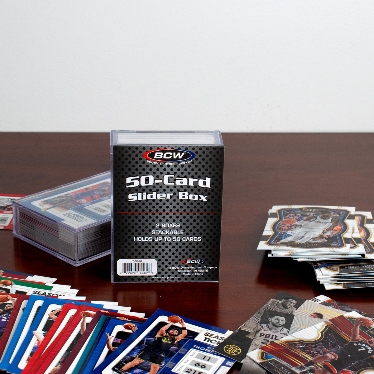 BCW 2-Piece Slider Box - 50 Count – front product view