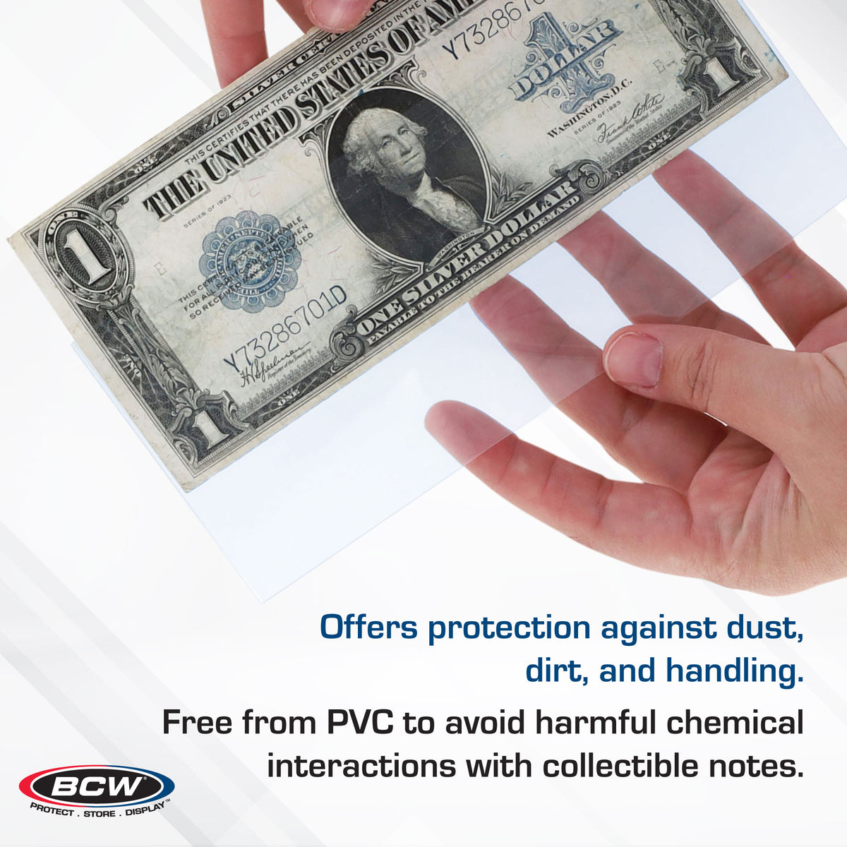 BCW Currency Sleeves - Large Bill – dimensions and specifications