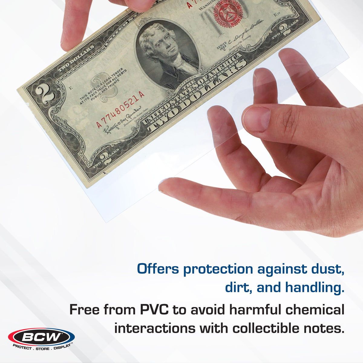 BCW Currency Sleeves - Regular Bill – dimensions and specifications
