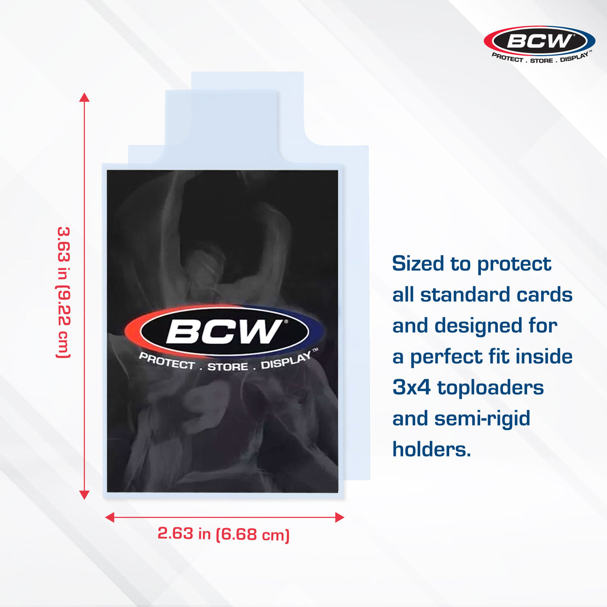 BCW Standard Card Sleeves - Tab – dimensions and specifications