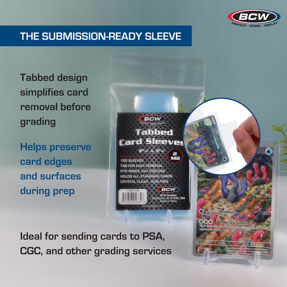 BCW Standard Card Sleeves - Tab – dimensions and specifications
