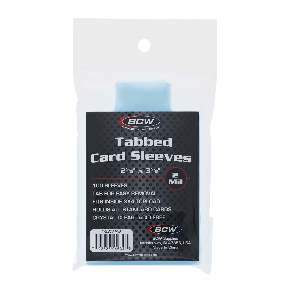 BCW Standard Card Sleeves - Tab – front product view