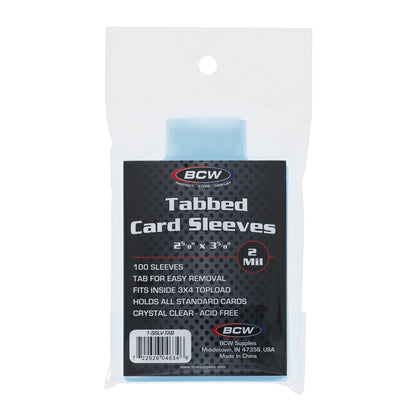 BCW Standard Card Sleeves - Tab – front product view
