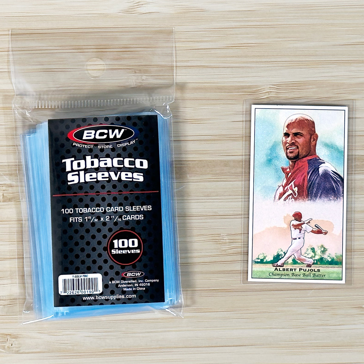 BCW Tobacco Card Sleeves – front product view